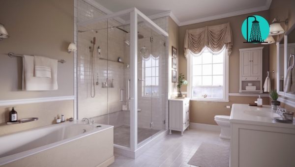 Glass Door Walk-In Shower: Bathroom Size And Layout