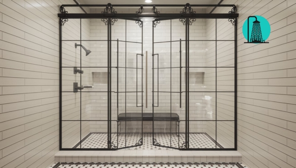 Walk-In Shower Ideas: Glass Shower Door