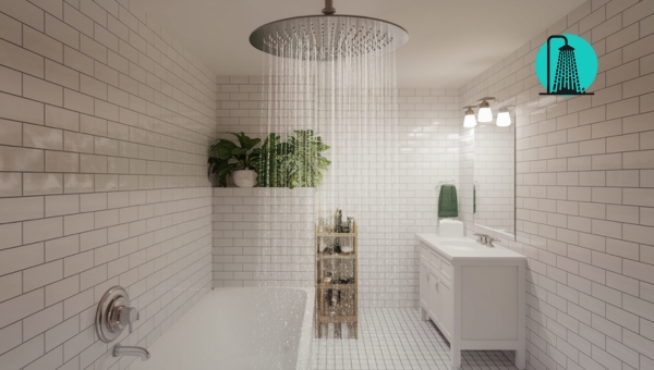 Walk-In Shower Ideas: Rain Shower Head