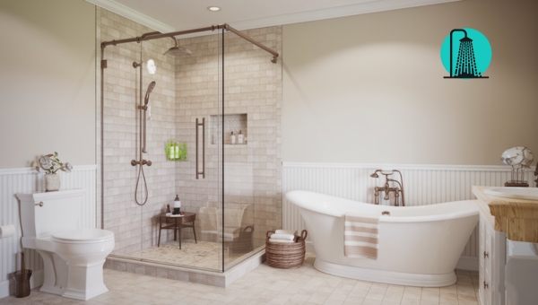 Walk-In Shower: Shower and Bathtub Combo