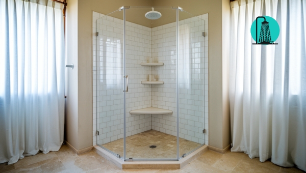 Walk-In Shower Ideas: Small Bathroom Corner Shower