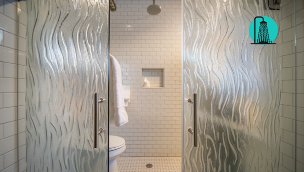 Glass Door Walk-In Shower: Textured Glass Doors