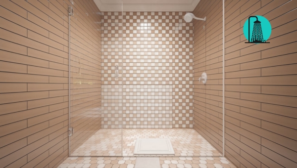 Walk-In Shower: Tiled Walk-In Shower